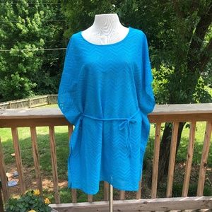 Mario Serrani Turquoise Beach Cover Up, NWT, Small